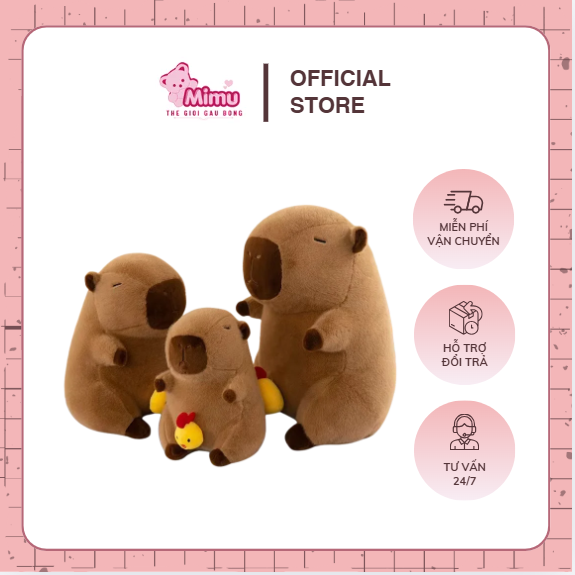 Gấu Bông Capybara Dễ Thương – Món Quà Hot Trend Được Yêu Thích Nhất Hiện Nay