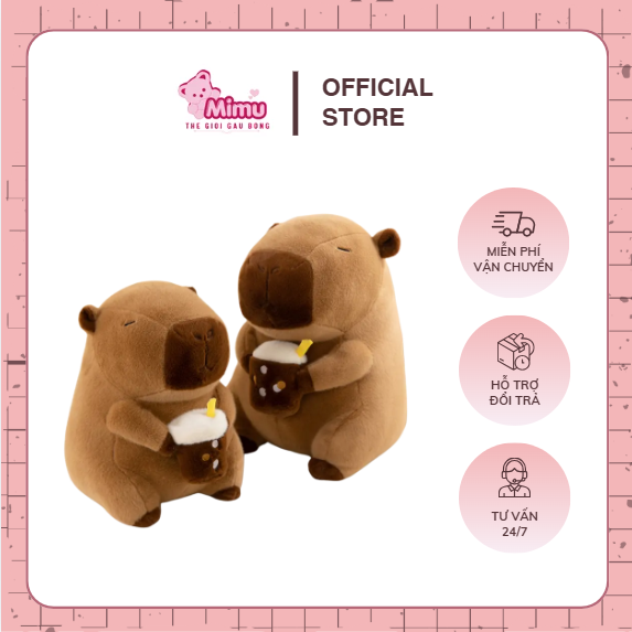 Gấu Bông Capybara Dễ Thương – Món Quà Hot Trend Được Yêu Thích Nhất Hiện Nay - Image 2